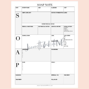 SOAP Note Template Version 2