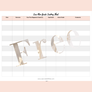 Care Plan Tracking Sheet