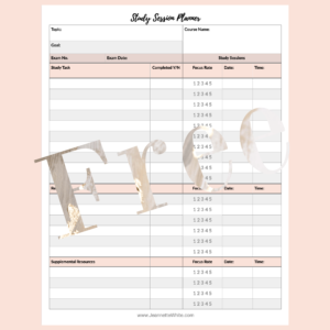 Study Session Planner